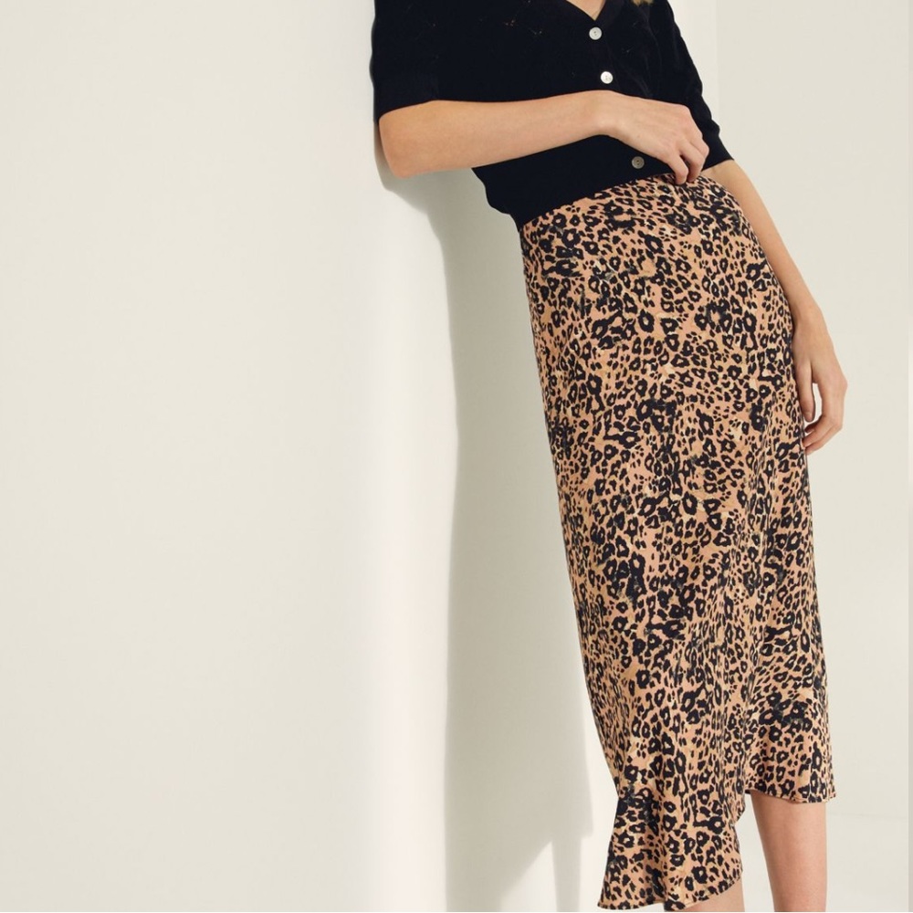 Wilfred Leopard Midi Skirt